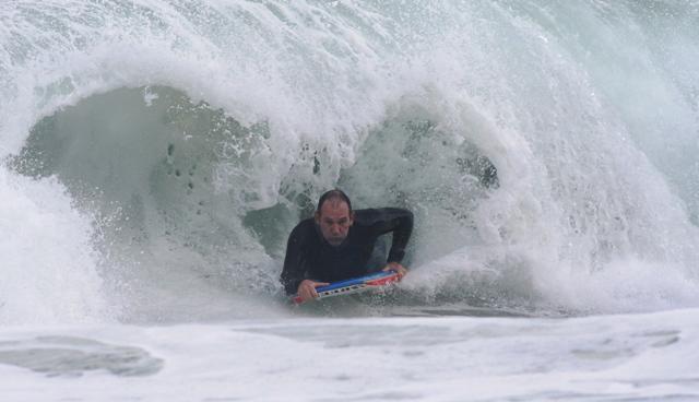 Len Bradford at Koeel Bay (Caves)