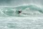 one bodyboarder, one wave, one howling south easter!